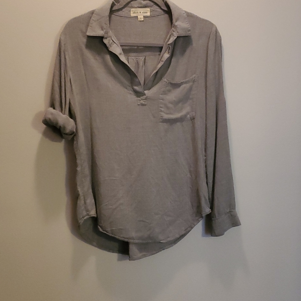 Grey cloth and stone shirt